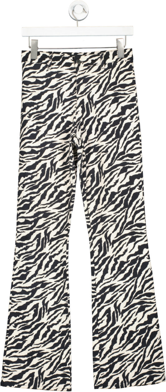Motelrocks Zoven Trouser In 90's Zebra Black And White UK S