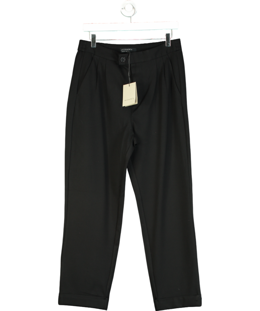 All Saints Black Helm Slim Fit Lightweight Trousers W32