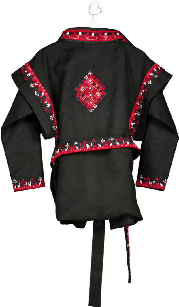 Nadya Shah Black Helena Belted Jacket UK XS/S