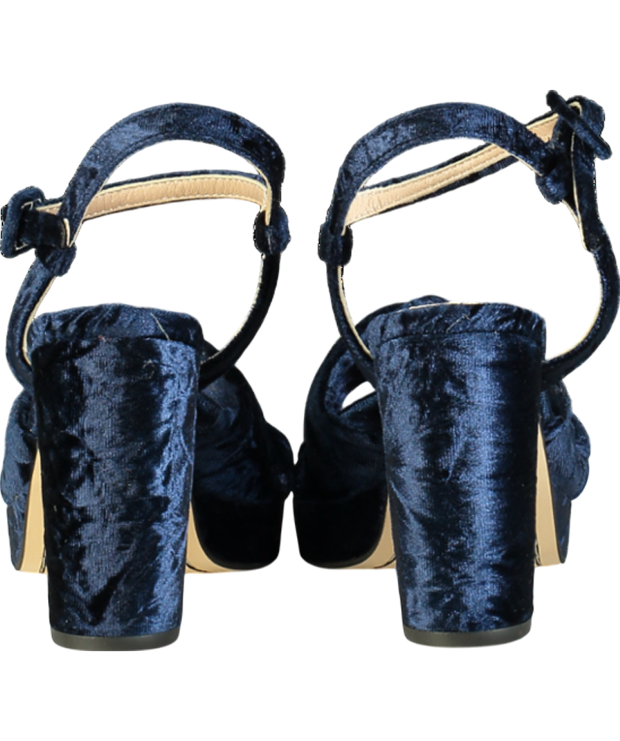 Boden Blue Twist Front Heeled Platform Sandals UK 8 EU 41 👠