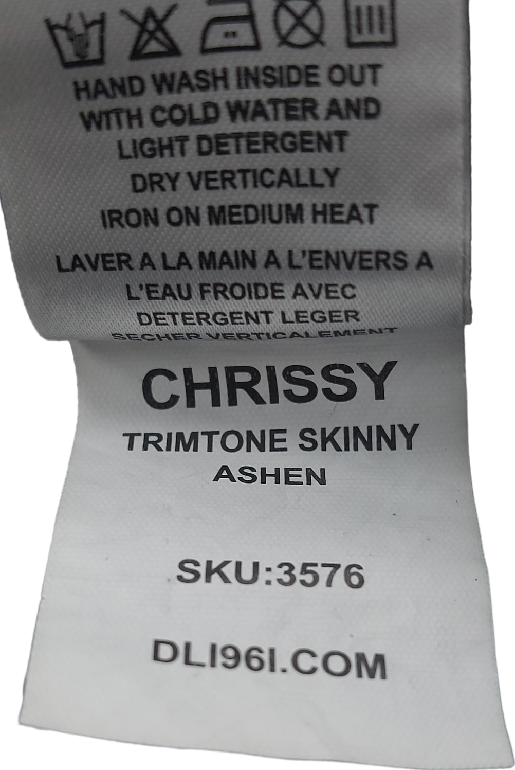 DL1961 Grey Chrissy Trimtone Skinny Jeans W24