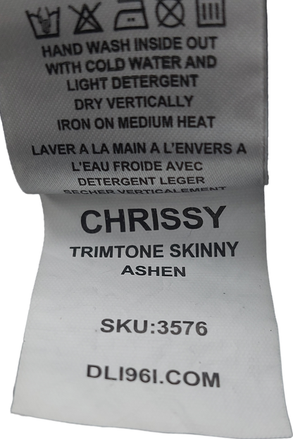 DL1961 Grey Chrissy Trimtone Skinny Jeans W24