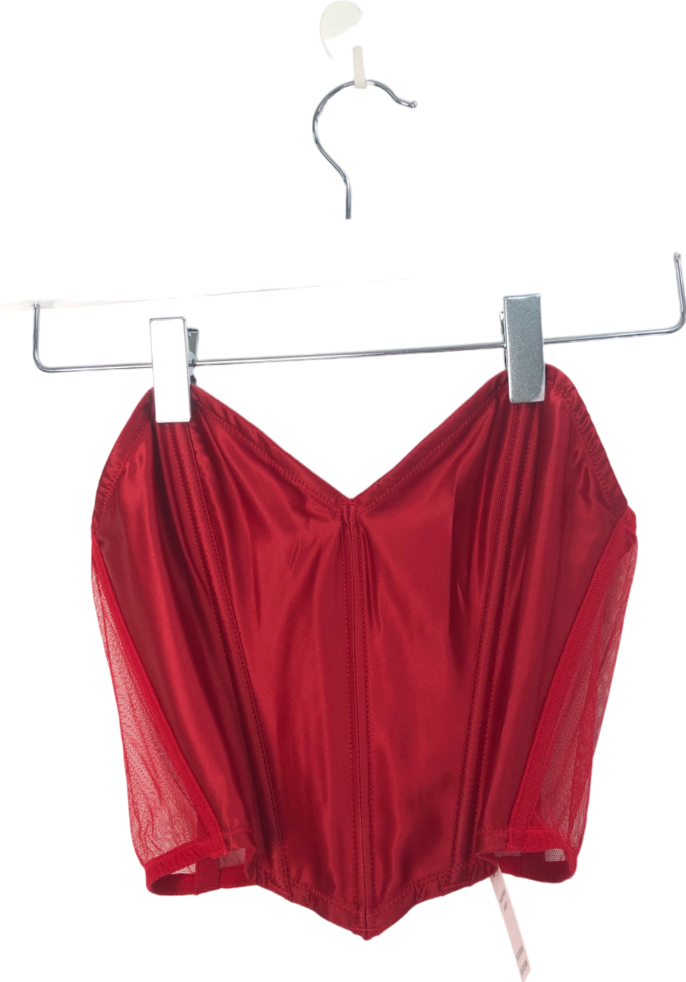 Pink by Victorias Secret Red Satin Corset UK XS