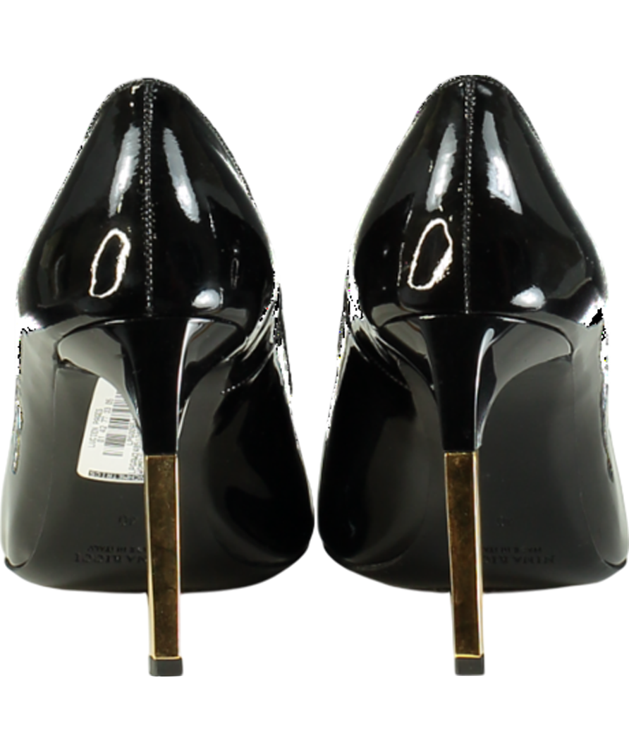 Nina Ricci Black Pointed Patent Heels UK 7 EU 40 👠