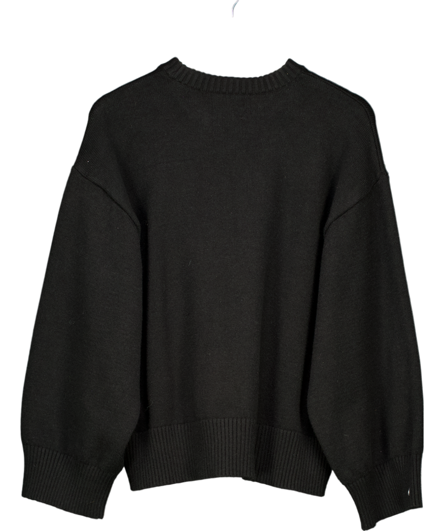 t/ala T Logo Knit Sweater - Black And Milk UK S