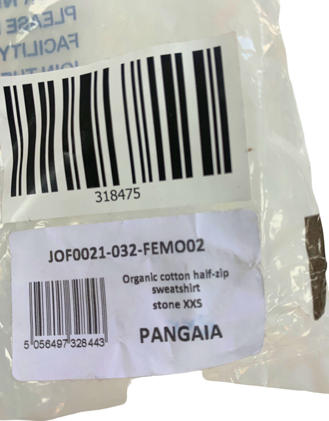 Pangaia Stone Organic Cotton Half-Zip Sweatshirt XXS