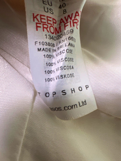 Topshop White Sleeveless Top UK 12