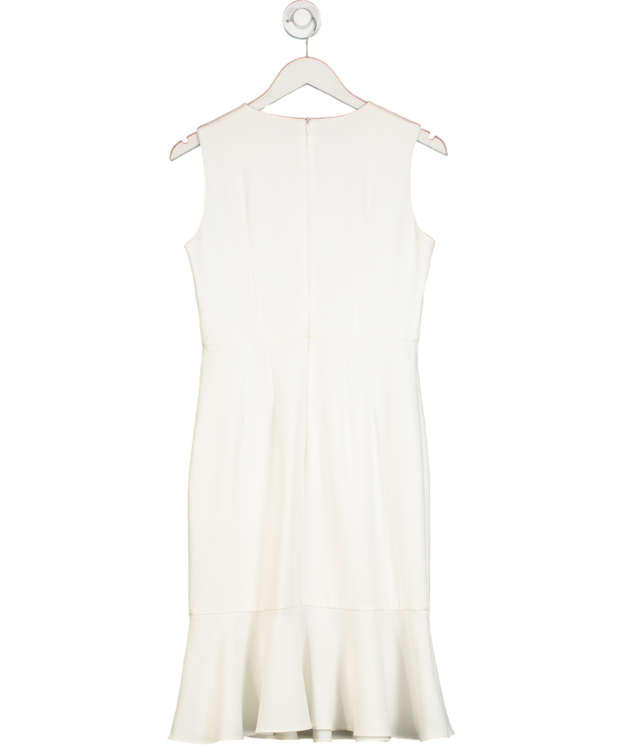 Dolce & Gabbana White Floral Embellished Dress UK M