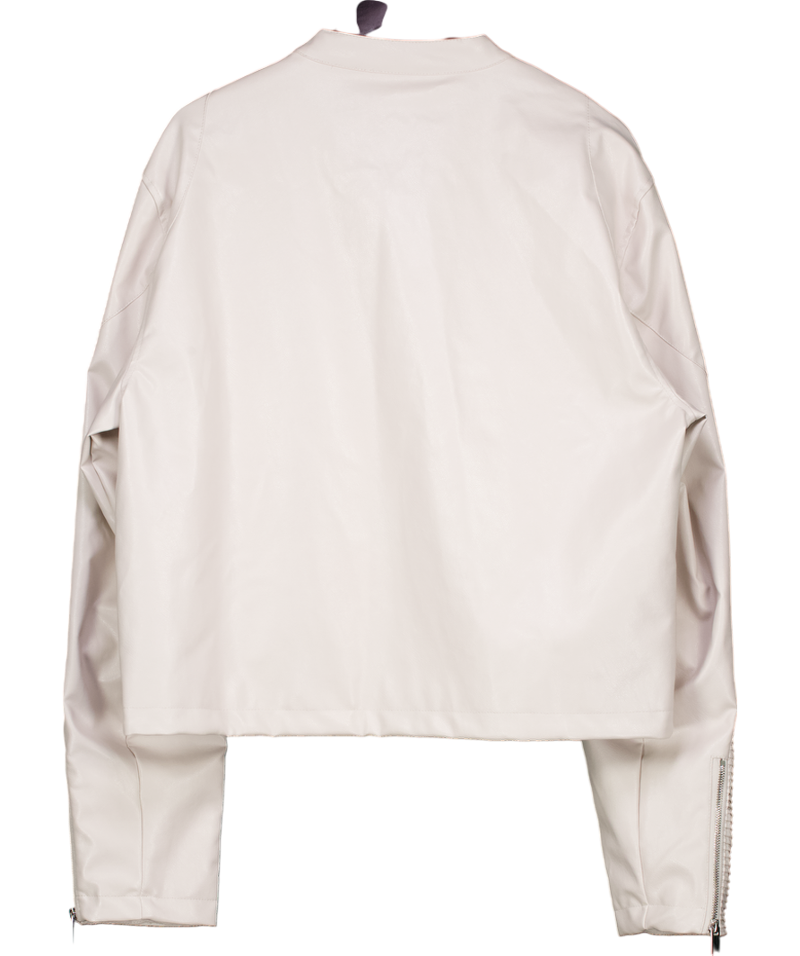 boohooMan Cream Boxy Home Bicker Jacket UK XL