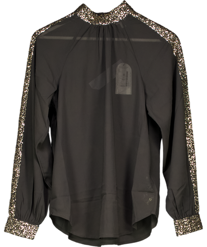 Monsoon Lucy Sequin Blouse Black UK 8