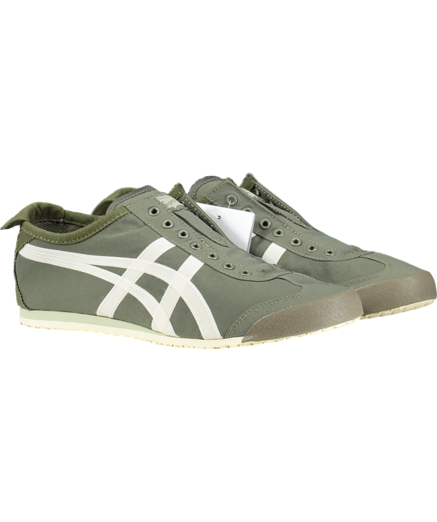 Onitsuka Tiger Green Mexico 66 Slip On Trainers UK 7 EU 41 👞