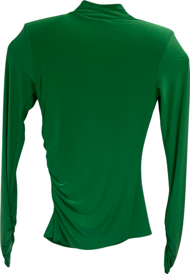 Noughts & Kisses Green Stretch Shoulder Pad Top UK S