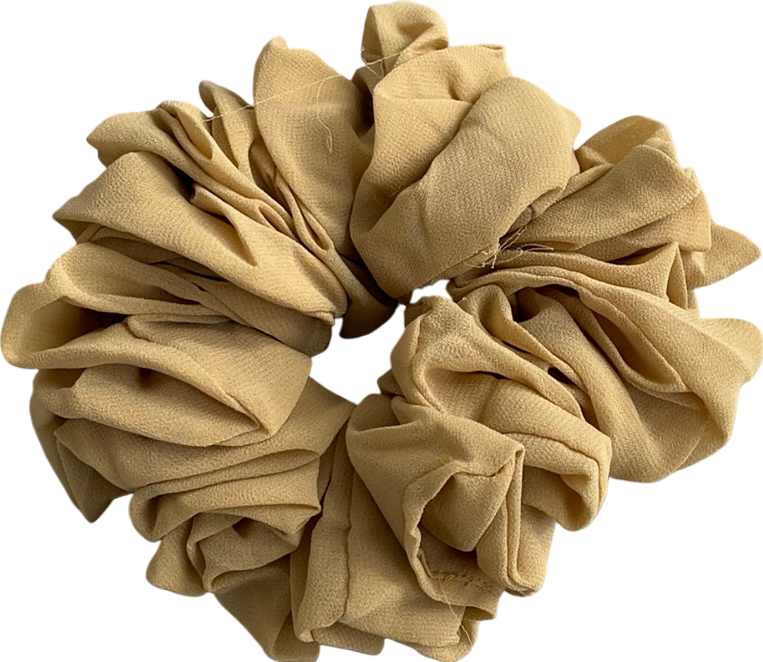 Anisa Sojka Beige Large Chiffon Scrunchie