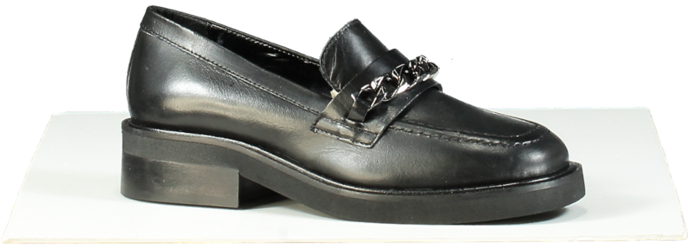 Carvela Black Lock Loafer Leather Casuals UK 3 EU 36