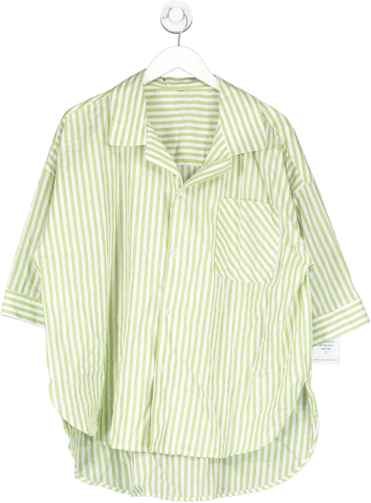 PEPPER GIRLS CLUB Green Stripe Shirt UK S