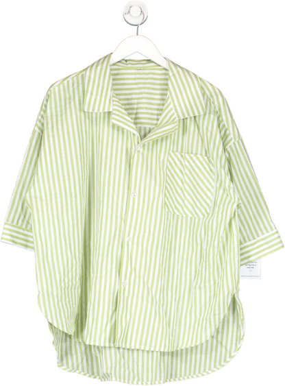 PEPPER GIRLS CLUB Green Stripe Shirt UK S