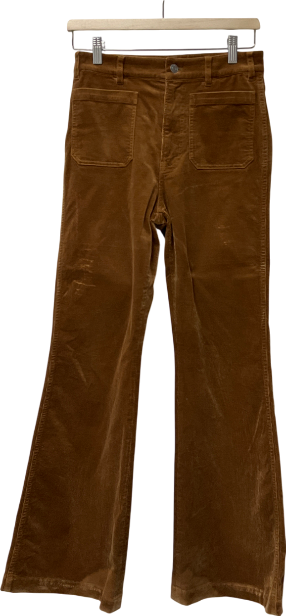 Arket Beige Flared Corduroy Jeans UK 8