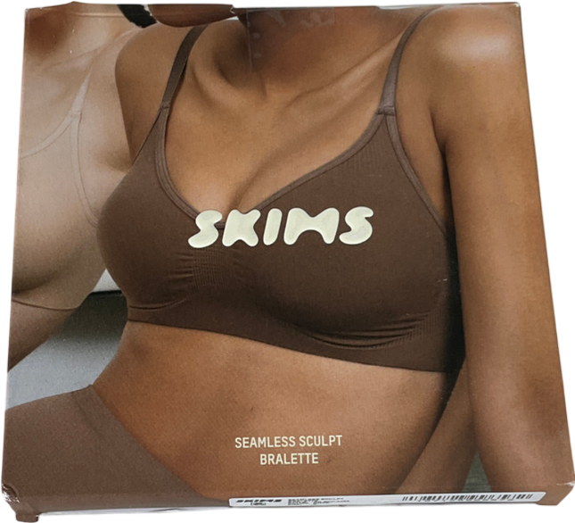 SKIMS Black Seamless Sculpt Bralette - Onlyx UK L