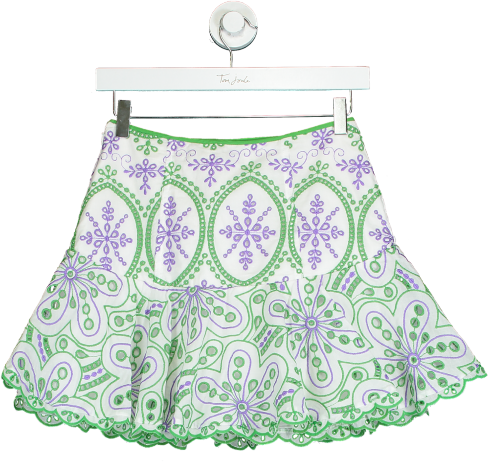 Charo Ruiz Ibiza White broderie Noa short skirt UK XS