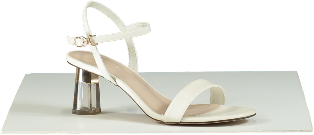 Charles & Keith Clear Trapeze Heel Sandals UK 4