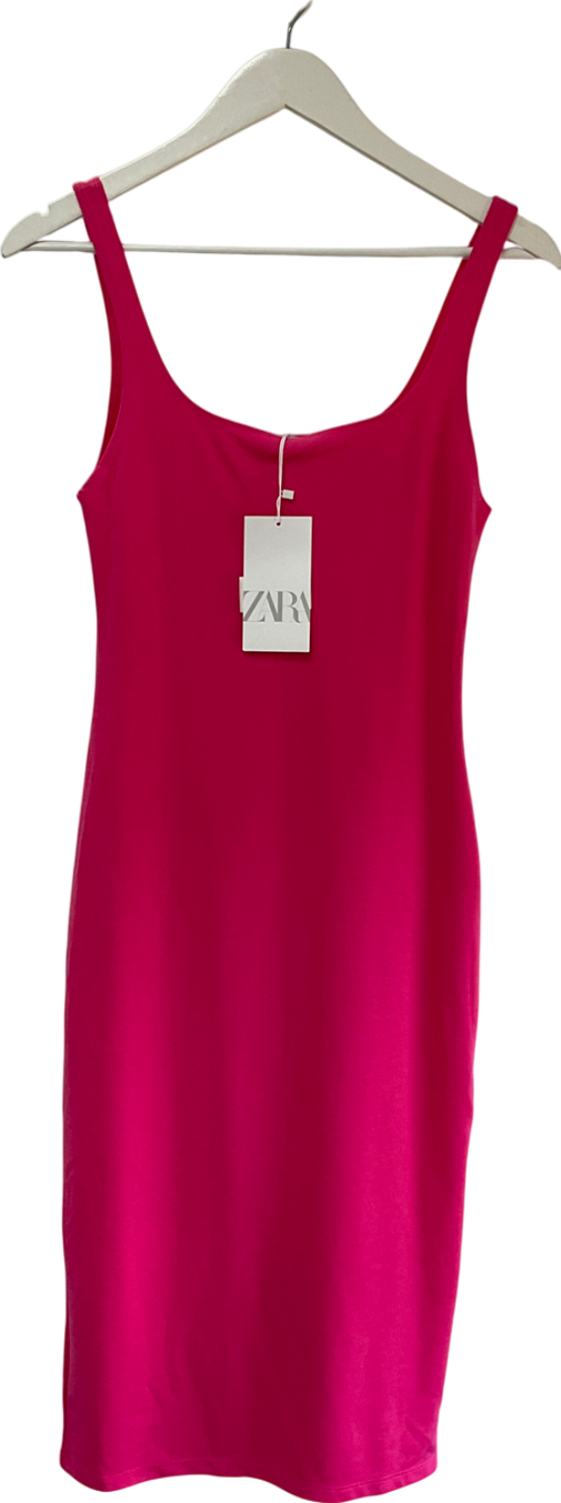 ZARA Hot Pink Maxi Dress UK M