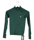 MY PROTEIN Dark Emerald Green Quick Dry Sweat Wicking Zip Top UK XS