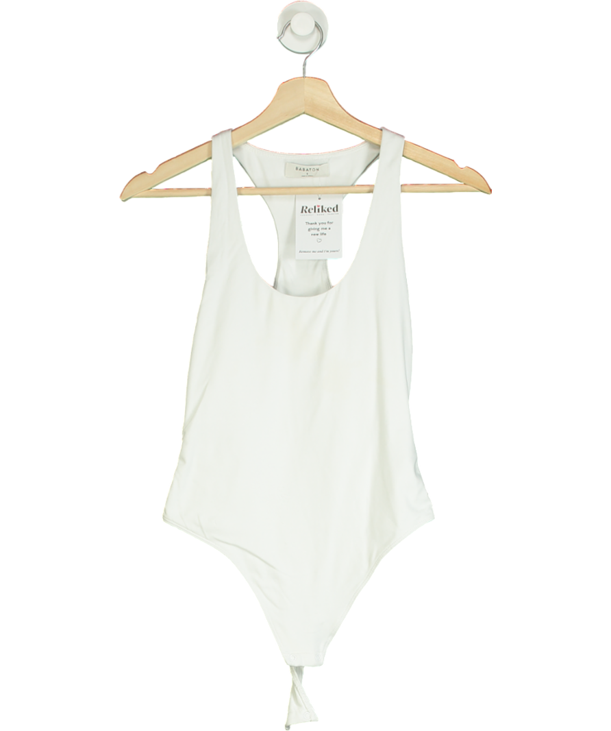 Babaton White Contour Tank Bodysuit UK S