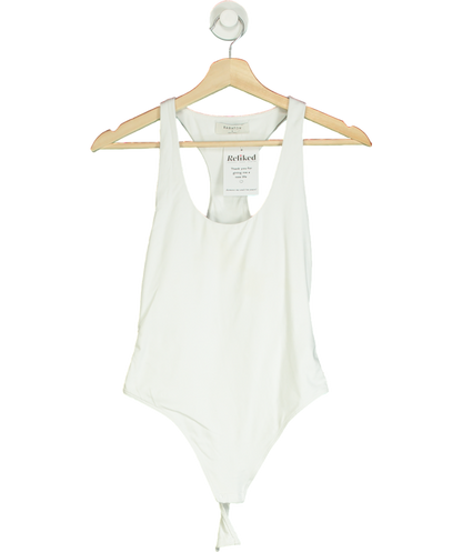 Babaton White Contour Tank Bodysuit UK S