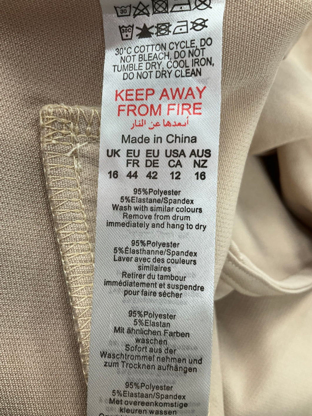 PrettyLittleThing Beige Woven Halterneck Waistcoat UK 16