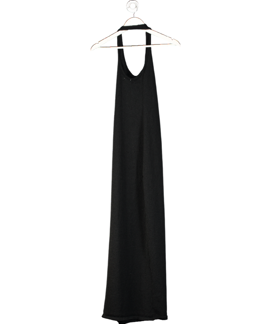 BOA Black Crochet Knit Asymmetric Dress UK XS