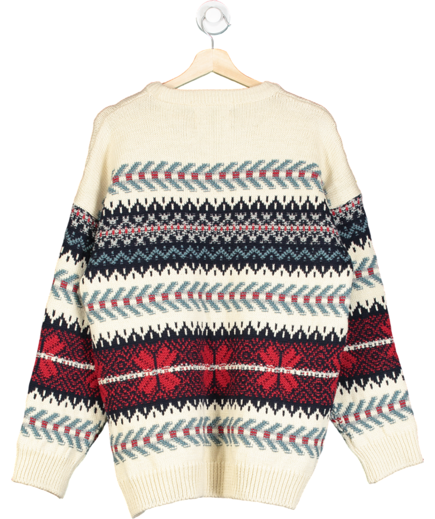 Peregrine Multicoloured Patterned Crewneck Knit UK M