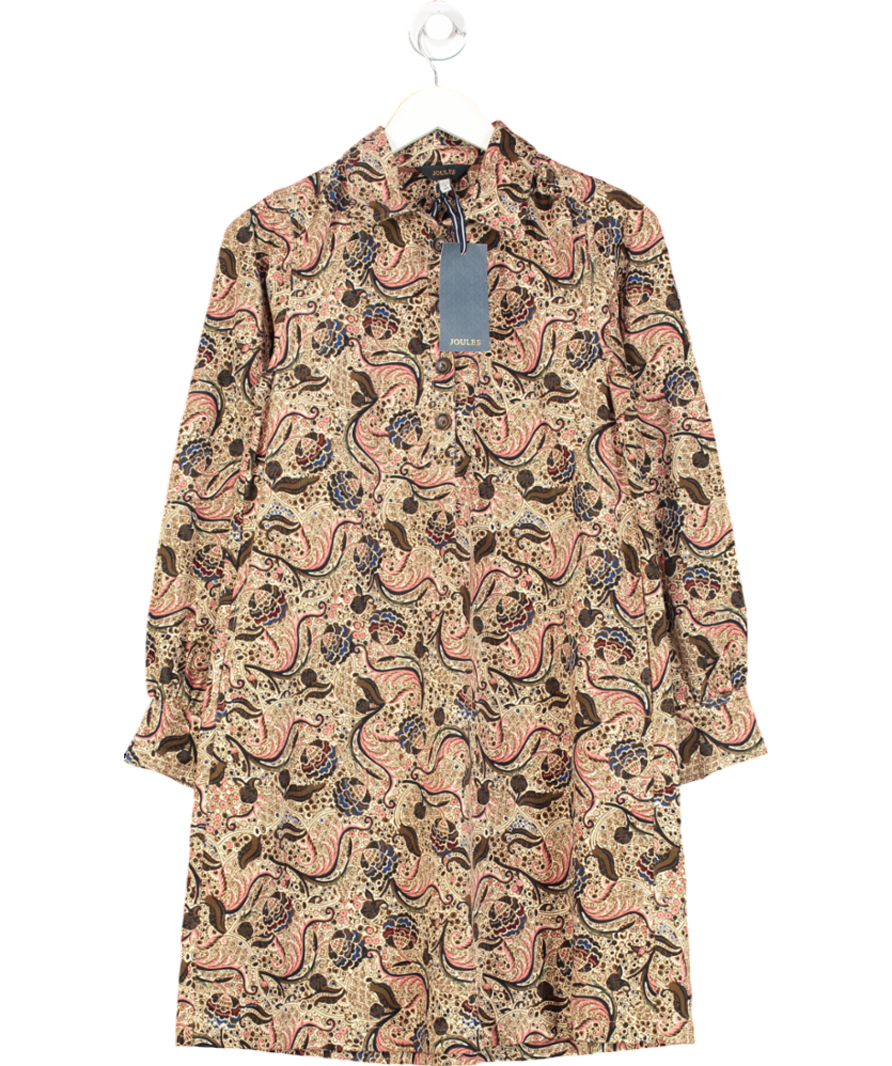 joules Multicoloured Maple Chord Shirt Dress UK 6