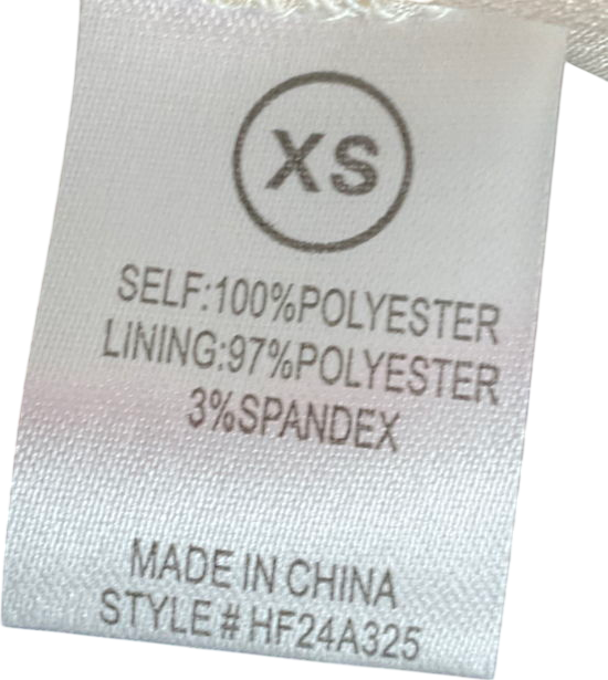 Fashion Nova Cream Amara Chiffon Mini Dress UK XS