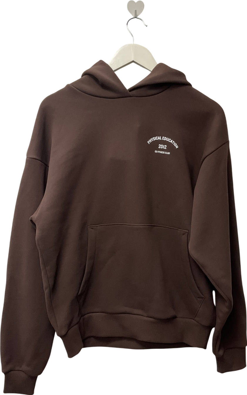 gymshark Brown Phys Ed Graphic Hoodie UK S