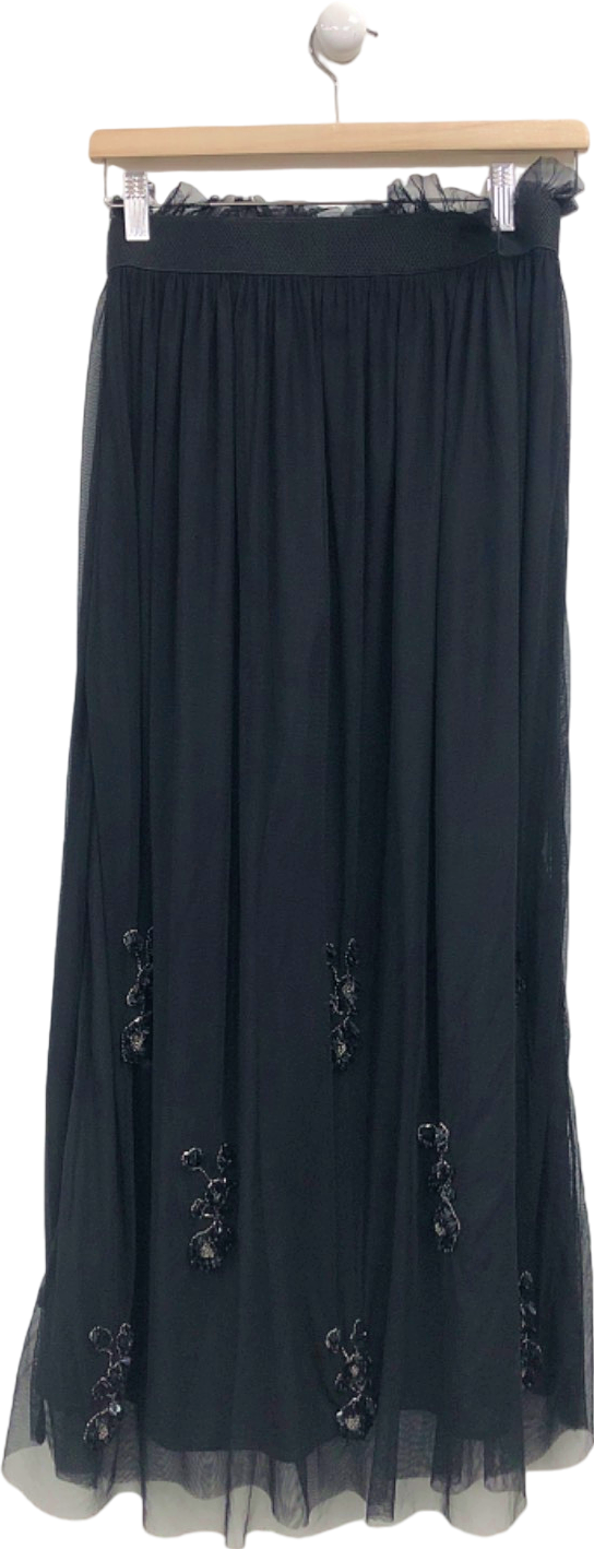 Day Black Embroidered Skirt UK S