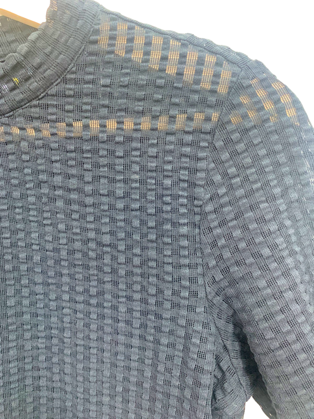 Anthropologie Maeve Black Textured Top UK S