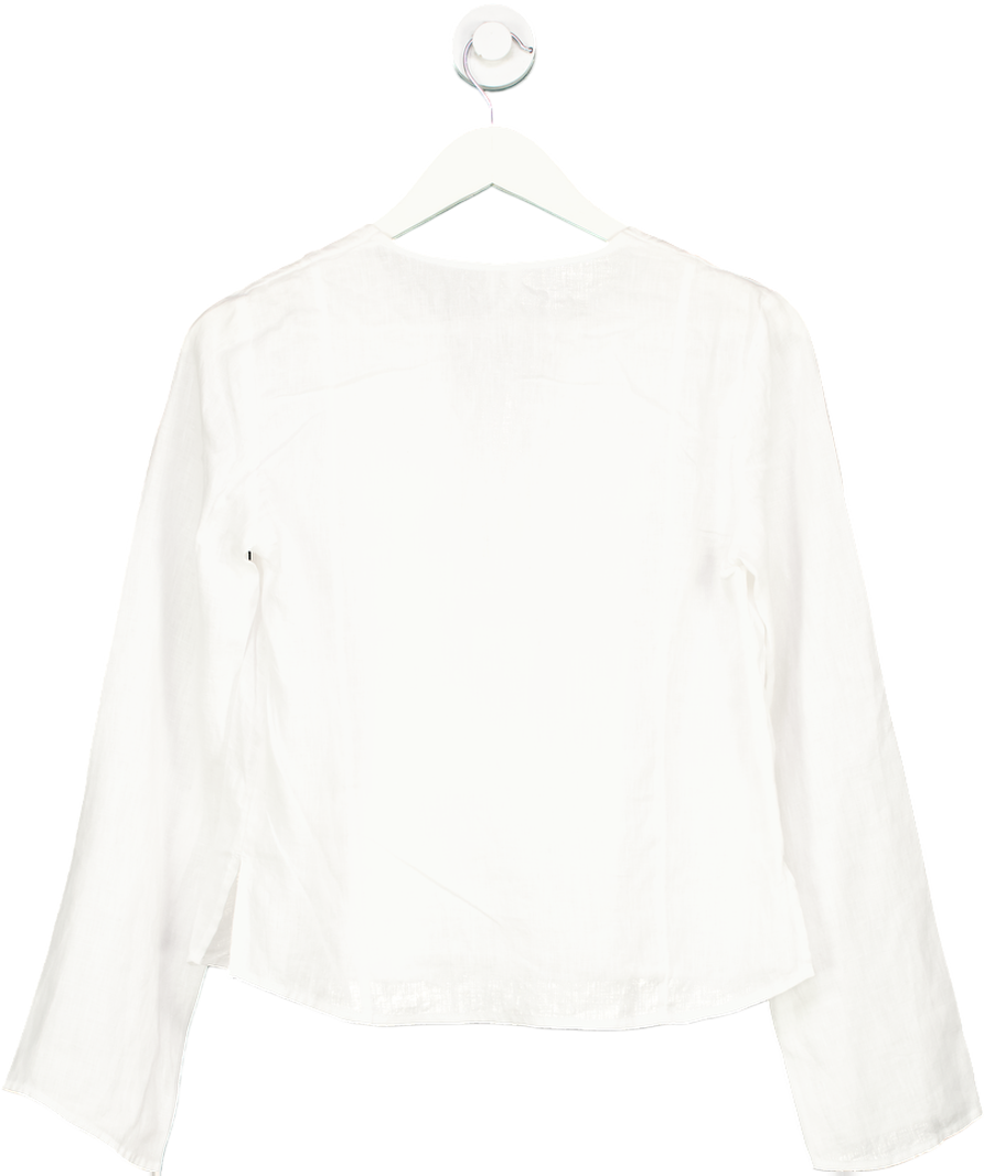 Arket White 100% Linen Blouse UK 8