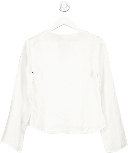 Arket White 100% Linen Blouse UK 8