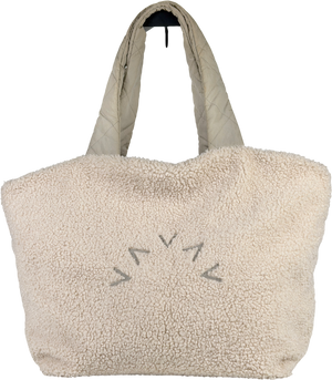 Varley Beige Sherpa Tote Bag