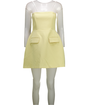 ODDMUSE Yellow The Ultimate Muse Strapless Mini Dress UK XS