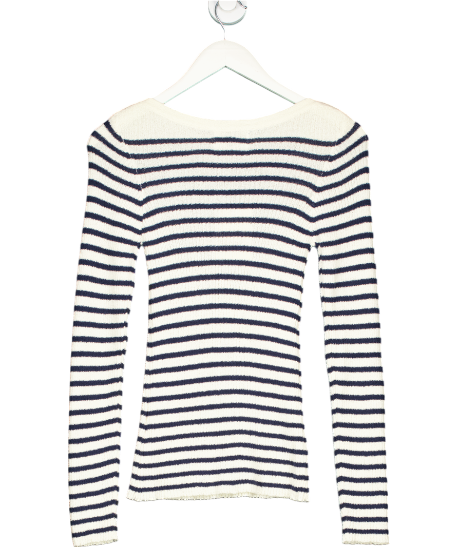 Rouje Cream/Black Classic Breton Mylene Striped Sweater UK 10