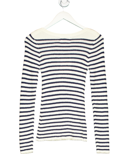 Rouje Cream/Black Classic Breton Mylene Striped Sweater UK 10