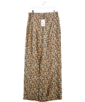 LIBERTY LONDON Green Floral Laith Silk Palazzo Trousers UK M