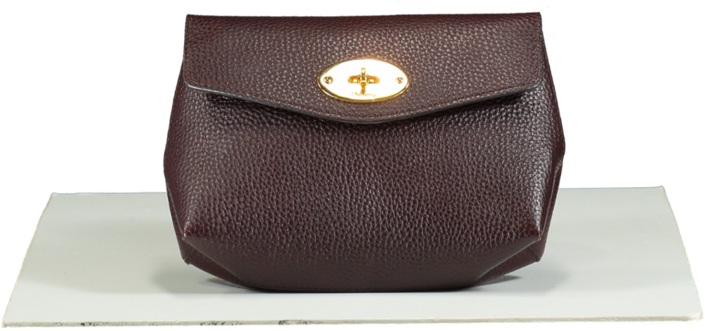 Mulberry Red Small Classic Grain Oxblood Darley Clutch Bag / Cosmetic Pouch One Size