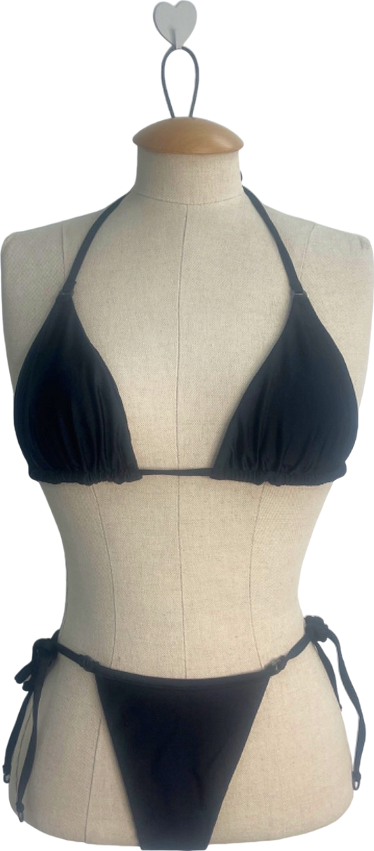 Hanne Bloch Black Tiny Triangle Bikini UK Size S