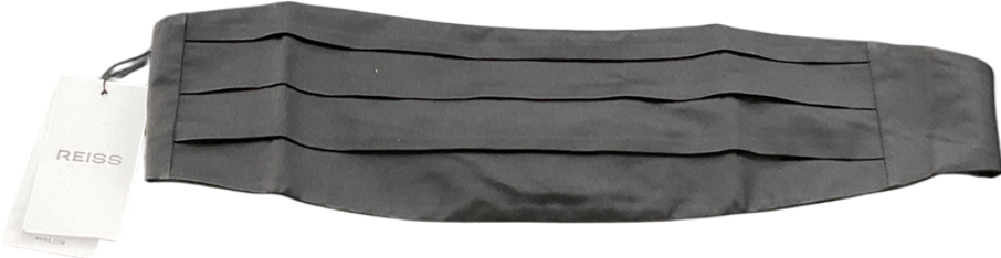 REISS Black Cameron Silk Grosgrain cumberbund