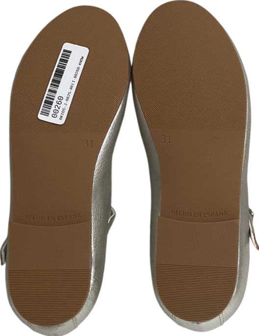 Papouelli Metallic Leather Avery Mary Janes UK 12.5 EU 31 👼