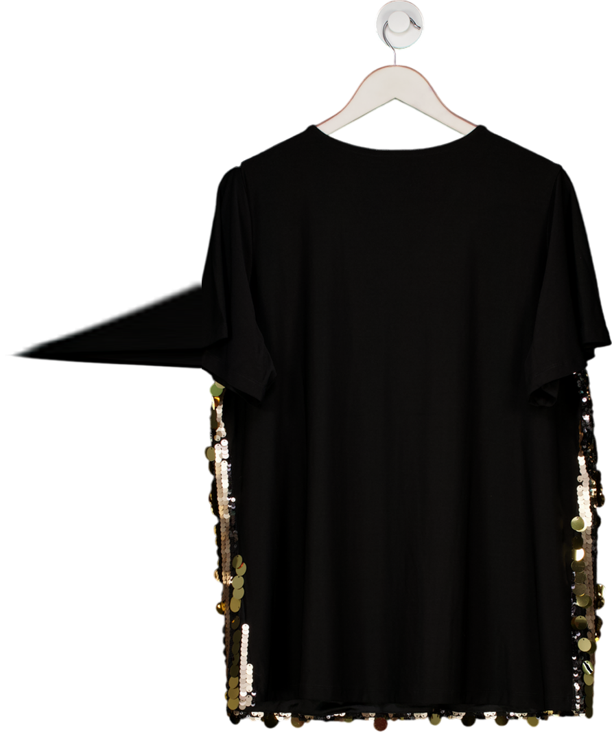 Julien Macdonald Black Gold Sequin Tunic Top UK 14