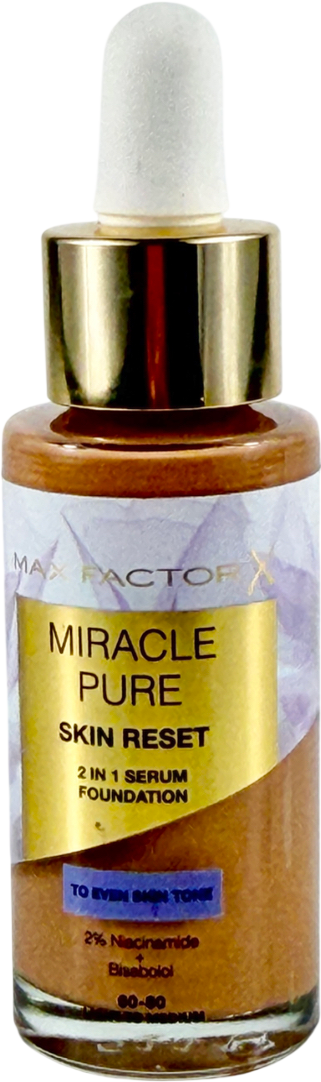 Max Factor Miracle Pure Skin Reset Serum Foundation 60/80 Light Medium 30ml