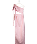 Azzi & Osta Pink Couture Floral Applique Metallic Gown UK S